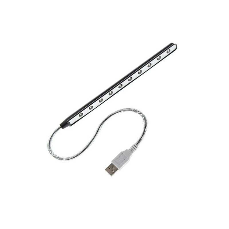 Lampe Flexible USB de 10 led - Noir