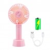 Ventilateur rechargable USB - Rose