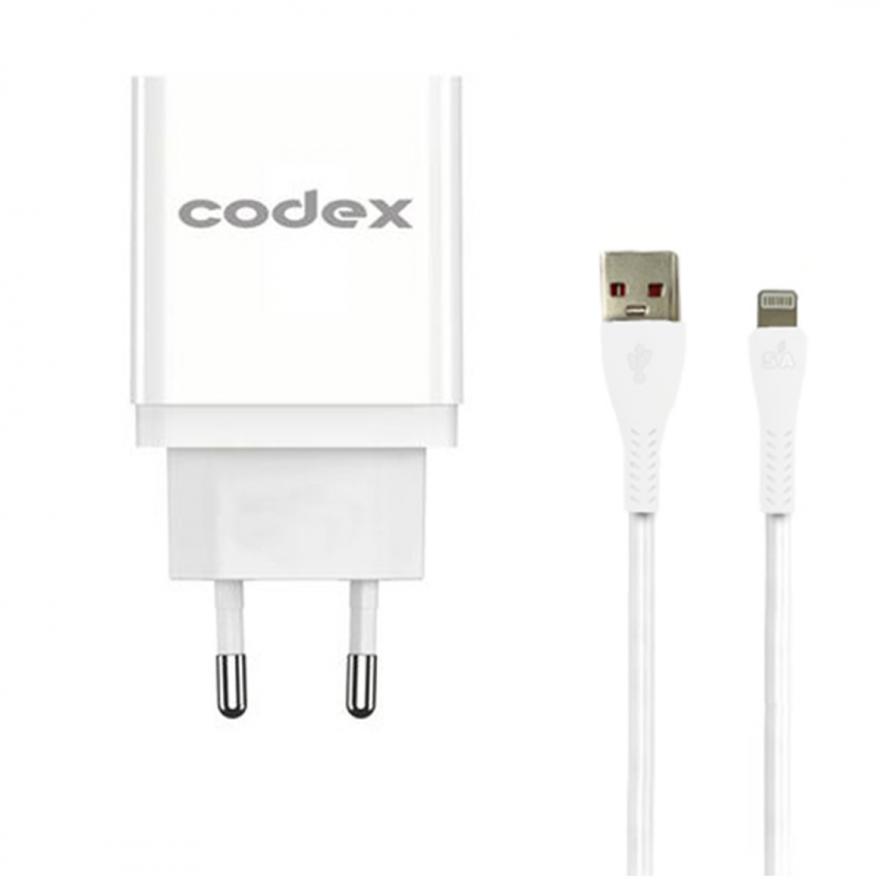 Chargeur Codex I phone - 2,4A - 2ports USB